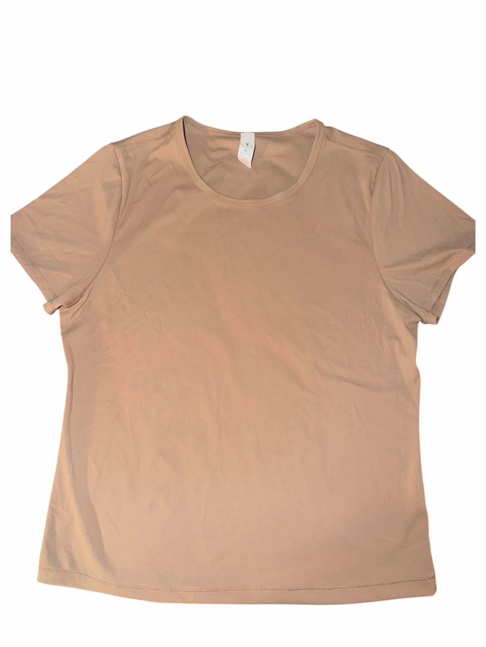 Yogalicious XL Short Sleeve Crew Tee - Light Tan